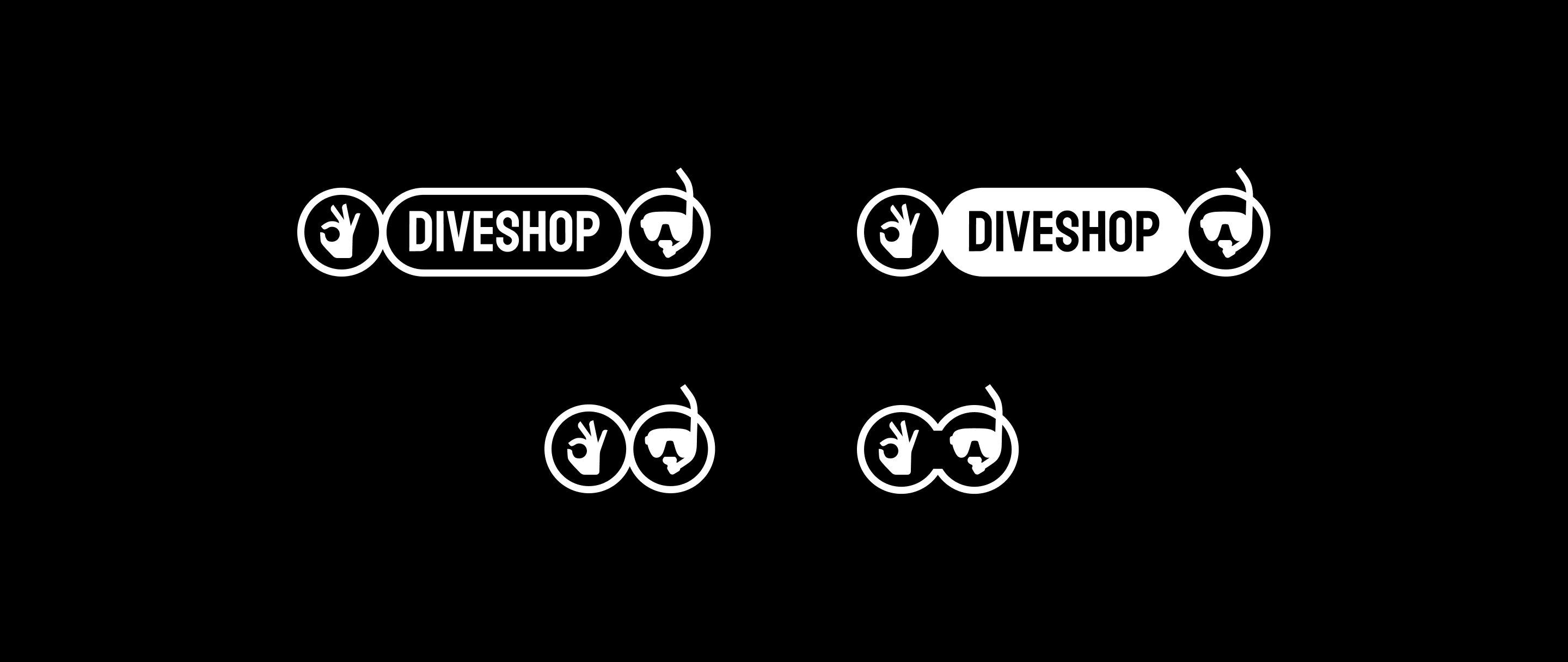 Diveshop logo on black