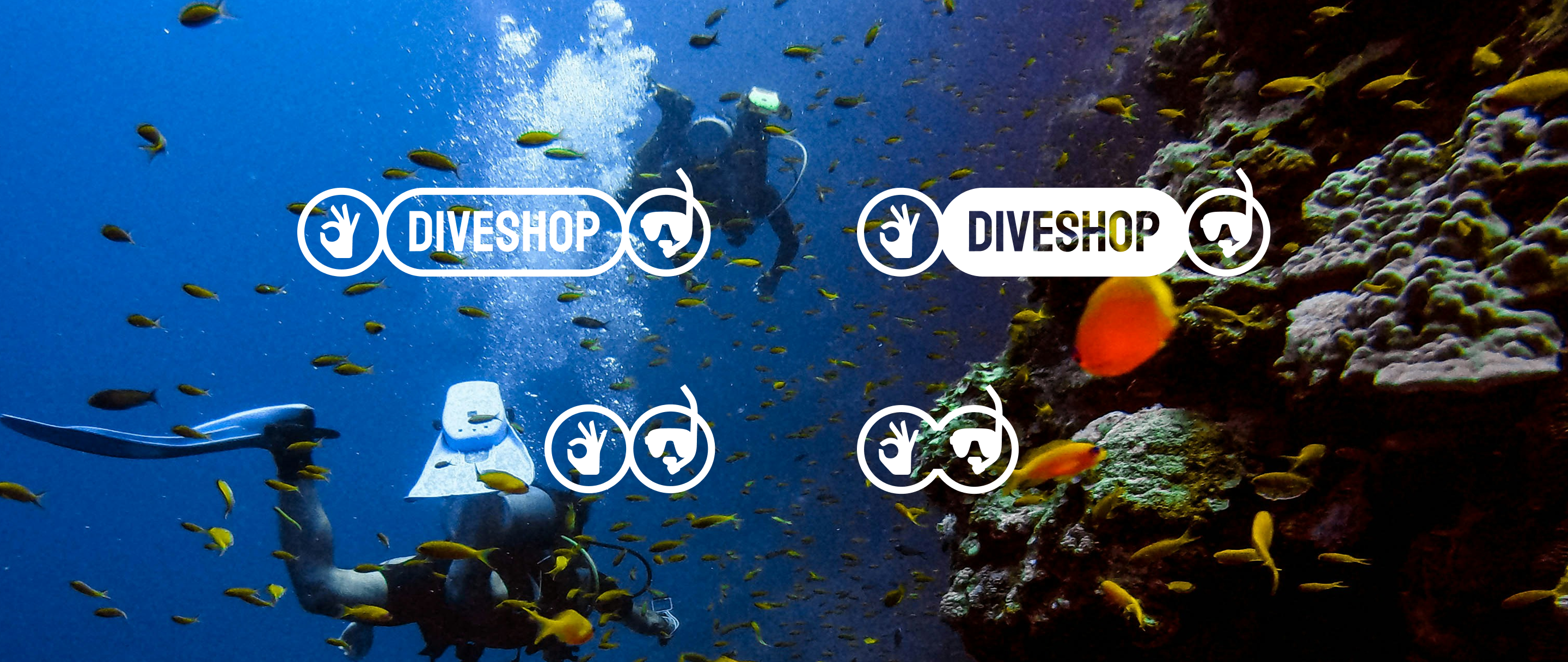 Diveshop logo on photo