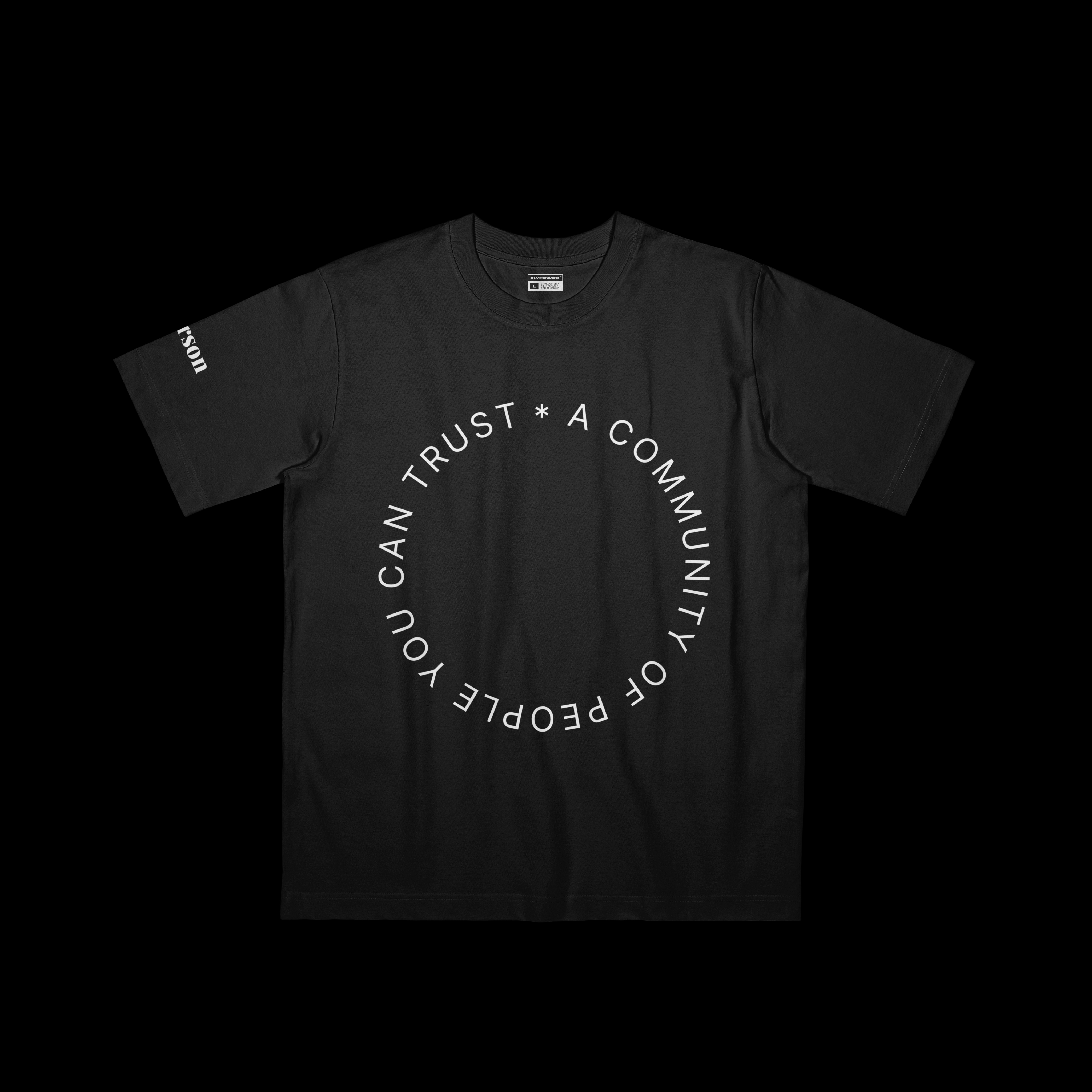 Peerson brand touchpoint t-shirt front