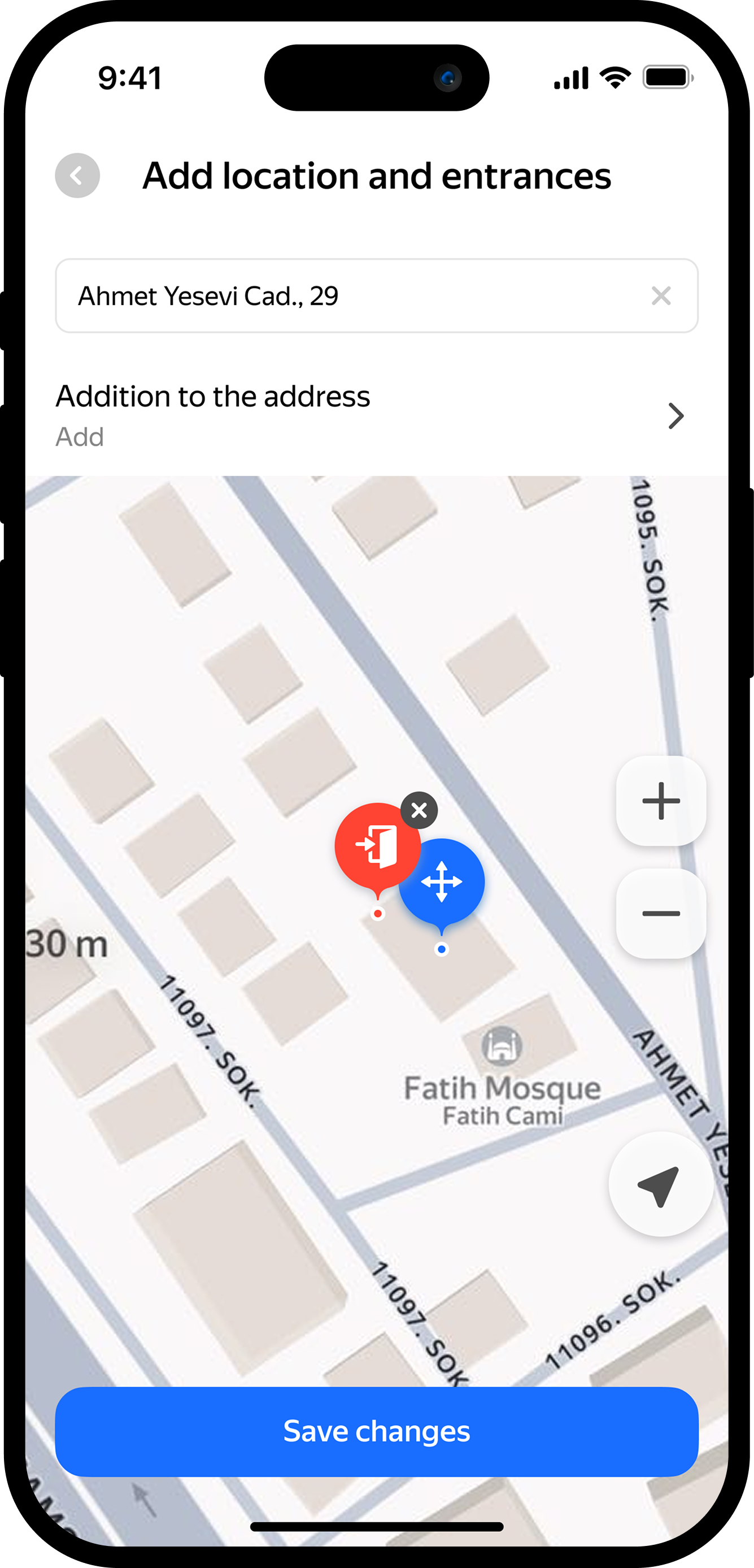 Adding location map flow